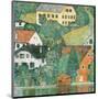 Houses at Unterach-Gustav Klimt-Mounted Art Print