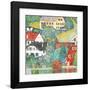 Houses at Unterach-Gustav Klimt-Framed Art Print