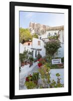 Houses Below Acropolis, Athens, Greece-Peter Adams-Framed Premium Photographic Print