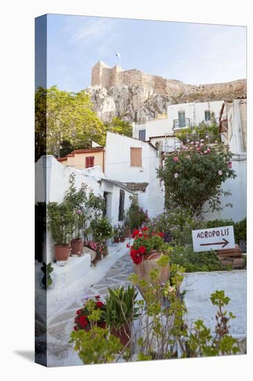 Houses Below Acropolis, Athens, Greece-Peter Adams-Stretched Canvas