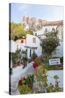 Houses Below Acropolis, Athens, Greece-Peter Adams-Stretched Canvas