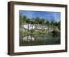 Houses Beside the Comford Mill Pond, Matlock, Derbyshire, England, United Kingdom-Tony Waltham-Framed Photographic Print