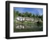 Houses Beside the Comford Mill Pond, Matlock, Derbyshire, England, United Kingdom-Tony Waltham-Framed Photographic Print