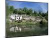 Houses Beside the Comford Mill Pond, Matlock, Derbyshire, England, United Kingdom-Tony Waltham-Mounted Photographic Print