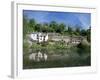 Houses Beside the Comford Mill Pond, Matlock, Derbyshire, England, United Kingdom-Tony Waltham-Framed Photographic Print