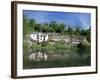 Houses Beside the Comford Mill Pond, Matlock, Derbyshire, England, United Kingdom-Tony Waltham-Framed Photographic Print