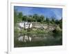 Houses Beside the Comford Mill Pond, Matlock, Derbyshire, England, United Kingdom-Tony Waltham-Framed Photographic Print