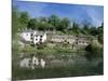 Houses Beside the Comford Mill Pond, Matlock, Derbyshire, England, United Kingdom-Tony Waltham-Mounted Photographic Print
