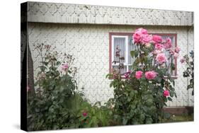 Houses Built of Wooden Tiles, Island of Chiloe, Chile-Peter Groenendijk-Stretched Canvas