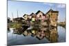 Houses Built on Stilts in the Village of Nampan on the Edge of Inle Lake-Lee Frost-Mounted Photographic Print