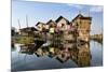 Houses Built on Stilts in the Village of Nampan on the Edge of Inle Lake-Lee Frost-Mounted Photographic Print