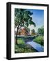 "Houses by Stream,"June 1, 1939-Walter Baum-Framed Giclee Print