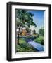 "Houses by Stream,"June 1, 1939-Walter Baum-Framed Giclee Print