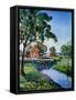 "Houses by Stream,"June 1, 1939-Walter Baum-Framed Stretched Canvas