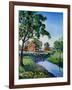 "Houses by Stream,"June 1, 1939-Walter Baum-Framed Giclee Print