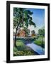 "Houses by Stream,"June 1, 1939-Walter Baum-Framed Giclee Print