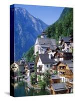 Houses, Chalets and the Church of the Village of Hallstatt in the Salzkammergut, Austria-Roy Rainford-Stretched Canvas