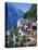 Houses, Chalets and the Church of the Village of Hallstatt in the Salzkammergut, Austria-Roy Rainford-Stretched Canvas