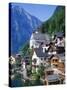 Houses, Chalets and the Church of the Village of Hallstatt in the Salzkammergut, Austria-Roy Rainford-Stretched Canvas