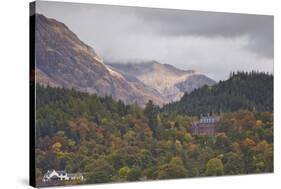 Houses Dotted on the Mountain Side in Glencoe, Highlands, Scotland, United Kingdom, Europe-Julian Elliott-Stretched Canvas