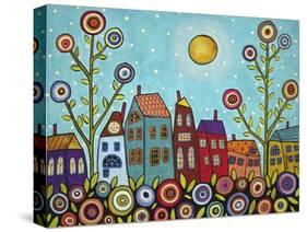 Houses, Flowers-Karla Gerard-Stretched Canvas