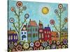 Houses, Flowers-Karla Gerard-Stretched Canvas