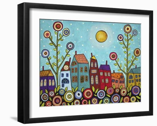 Houses, Flowers-Karla Gerard-Framed Giclee Print