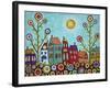 Houses, Flowers-Karla Gerard-Framed Giclee Print