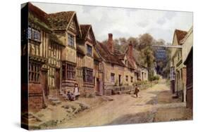 Houses Formerly Occupied by Weavers, Kersey, Suffolk-Alfred Robert Quinton-Stretched Canvas