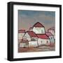 Houses II-Victor Moreno-Framed Art Print