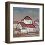 Houses II-Victor Moreno-Framed Art Print