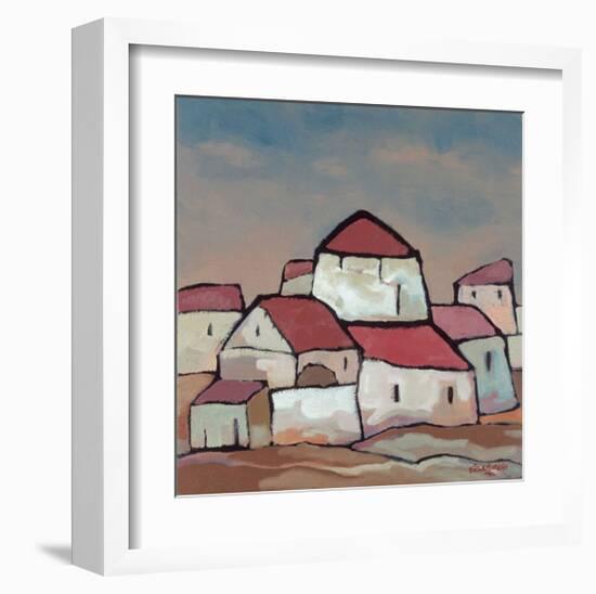 Houses II-Victor Moreno-Framed Art Print