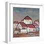 Houses II-Victor Moreno-Framed Art Print