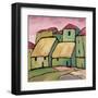 Houses III-Victor Moreno-Framed Art Print