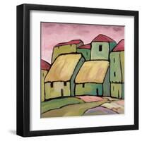 Houses III-Victor Moreno-Framed Art Print