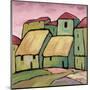 Houses III-Victor Moreno-Mounted Art Print