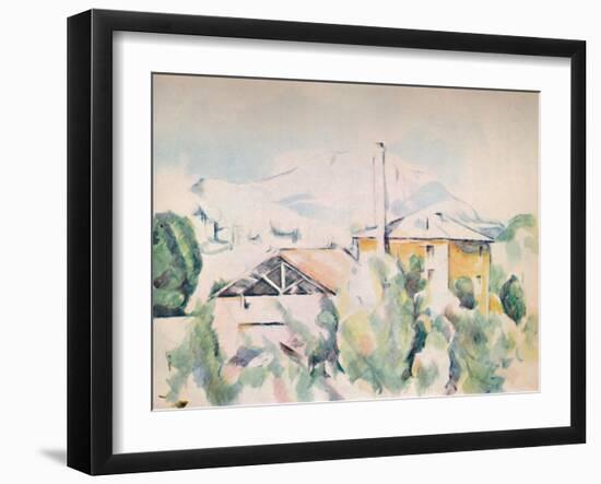 'Houses in a Landscape', 1923-Paul Cezanne-Framed Giclee Print