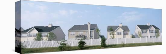 Houses in a Row, Dye Road, Plainsboro, New Jersey, USA-null-Stretched Canvas