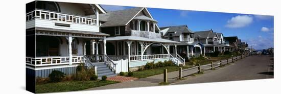 Houses in a Town, Oak Bluffs, Martha's Vineyard, Dukes County, Massachusetts, USA-null-Stretched Canvas