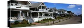 Houses in a Town, Oak Bluffs, Martha's Vineyard, Dukes County, Massachusetts, USA-null-Stretched Canvas