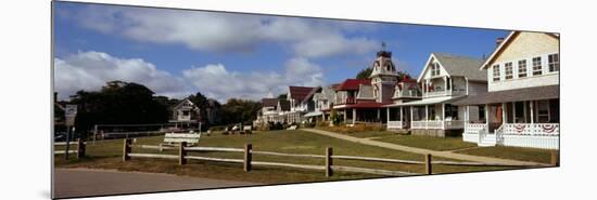 Houses in a Town, Oak Bluffs, Martha's Vineyard, Dukes County, Massachusetts, USA-null-Mounted Photographic Print