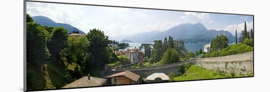 Houses in a Town, Villa Melzi, Lake Como, Bellagio, Como, Lombardy, Italy-null-Mounted Photographic Print