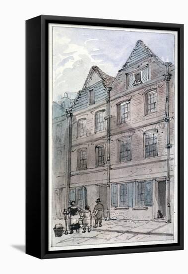 Houses in Blackhorse Alley, Fleet Street, City of London, 1850-James Findlay-Framed Stretched Canvas