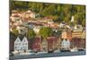 Houses in Bryggen and Vagen Harbor-Jon Hicks-Mounted Photographic Print