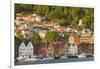 Houses in Bryggen and Vagen Harbor-Jon Hicks-Framed Photographic Print