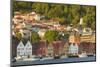 Houses in Bryggen and Vagen Harbor-Jon Hicks-Mounted Photographic Print