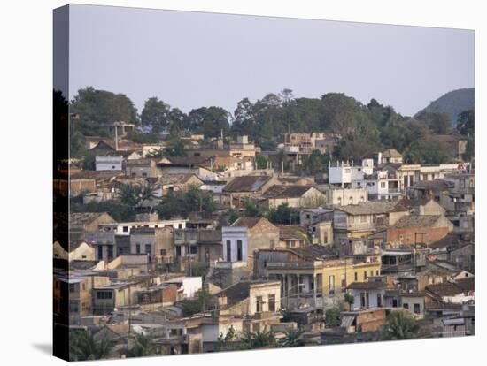 Houses in City Centre, Santiago De Cuba, Cuba, West Indies, Central America-Tony Waltham-Stretched Canvas