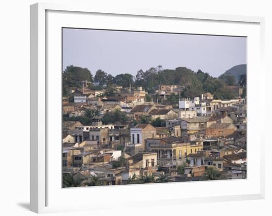 Houses in City Centre, Santiago De Cuba, Cuba, West Indies, Central America-Tony Waltham-Framed Photographic Print