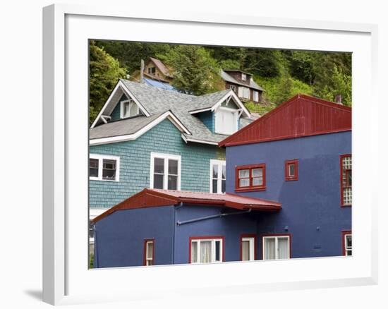 Houses in Juneau, Southeast Alaska, USA-Richard Cummins-Framed Photographic Print