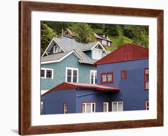 Houses in Juneau, Southeast Alaska, USA-Richard Cummins-Framed Photographic Print